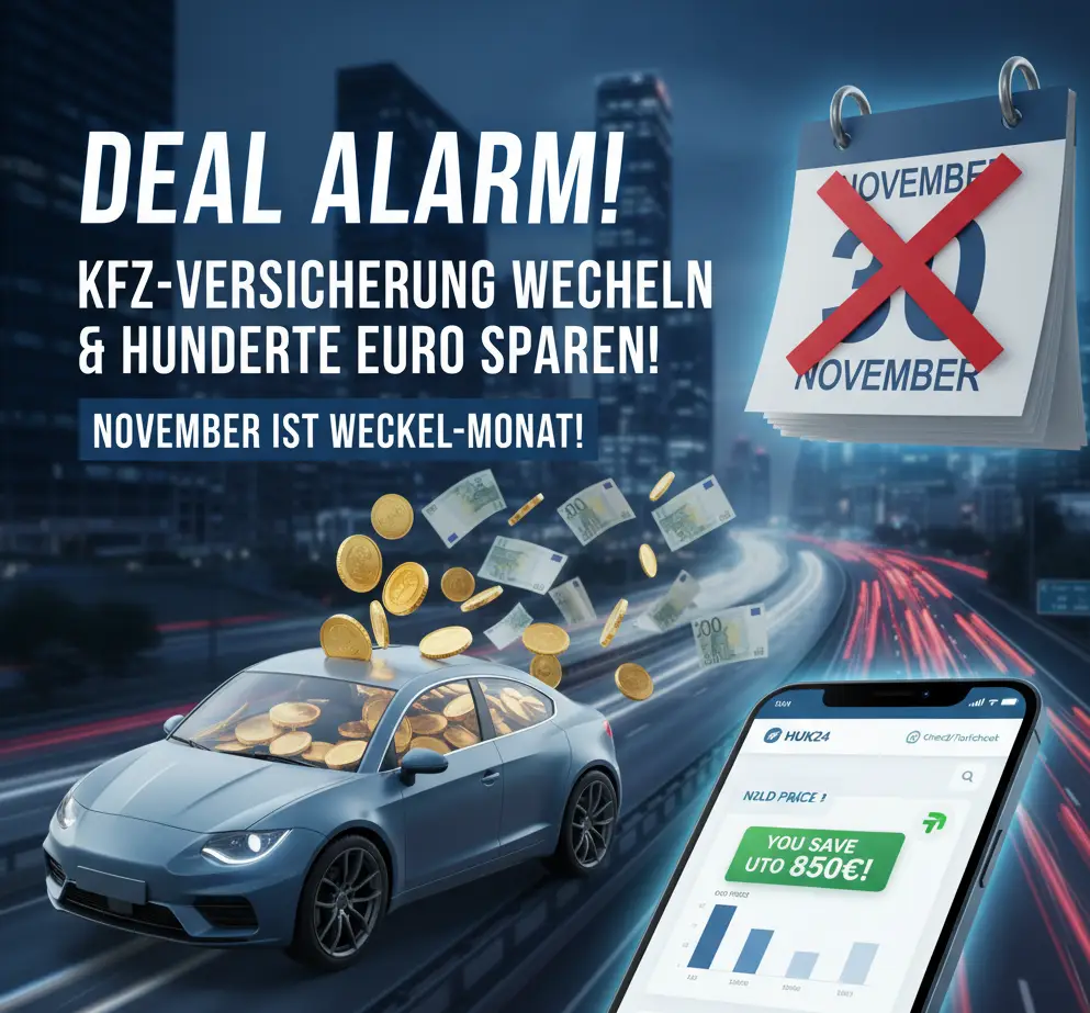 Kfz-Versicherung wechseln & bis zu 850€ sparen!